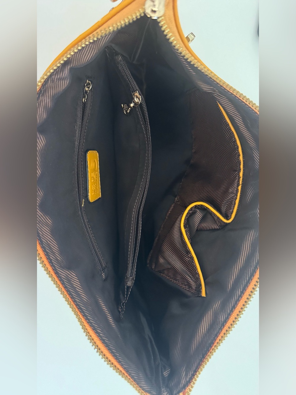 Mustard Yellow Embroidered Wristlet Clutch - Unbranded View 2
